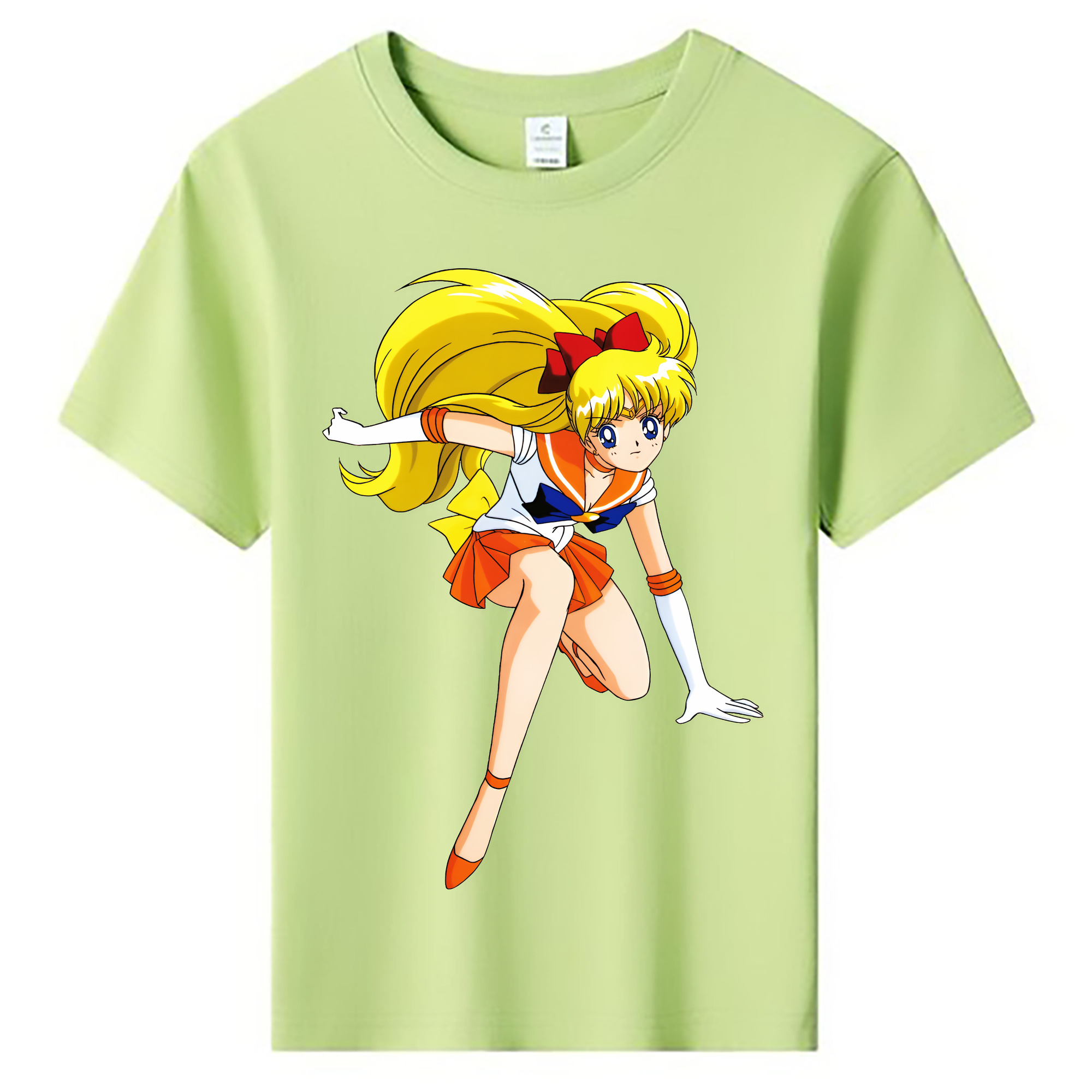 （画像用） 美少女戦士セーラームーン 愛野 美奈子 あいの みなこ Sailor Moon Aino Minako 綿100％キッズTシャツ（フロントプリント）